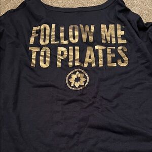 Club Pilates Navy and Gold Graphic Tee